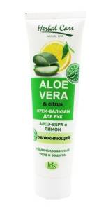 Крем-бальзам для рук и ногтей Herbal Care Алоэ-вера и лимон Ирис 100мл