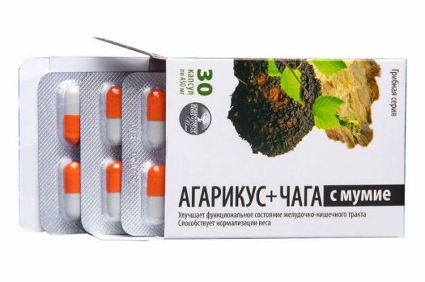 Изображение товара Агарикус + Чага с мумиё Алфит 30 капсул Агарикус + Чага с мумиё Алфит 30 капсул фотография