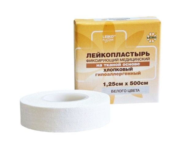 Изображение товара Лейкопластырь Leiko фиксирующий на тканой основе 1смх500см Лейкопластырь Leiko фиксирующий на тканой основе 1смх500см фотография