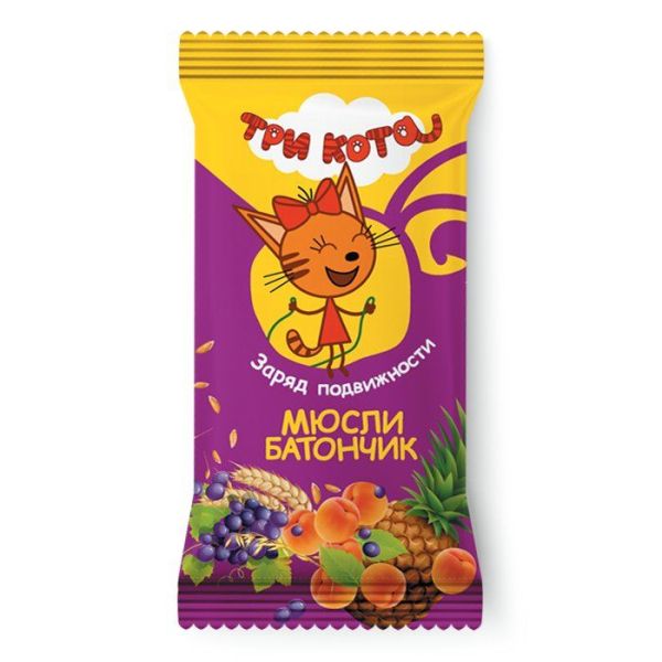 Изображение товара Батончик мюсли Три Кота абрикос и злаки 40г Батончик мюсли Три Кота абрикос и злаки 40г фотография